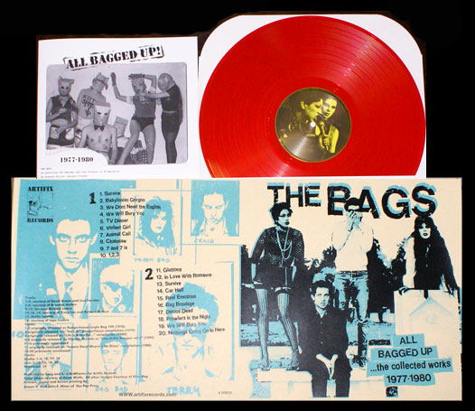Original silkscreened LP cover art (red vinyl, test pressing)