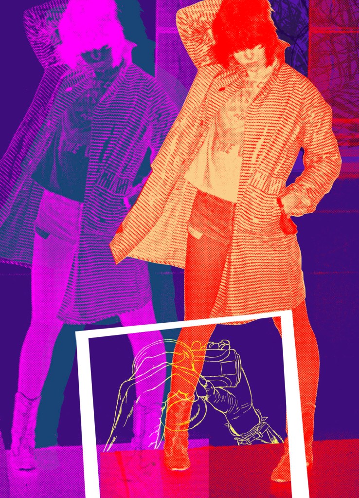 Trudie, silkscreen on wood panel. 40"x30"